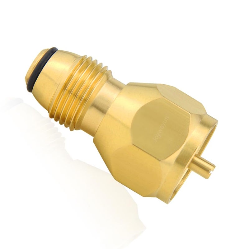 Joywayus 1LB Propane Tank Refill Adapter - Solid Brass Universal Mini Fill Adapter for Disposable Small Bottle - Image 1